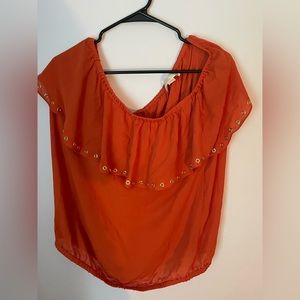 Orange Micheal kors dress shirt